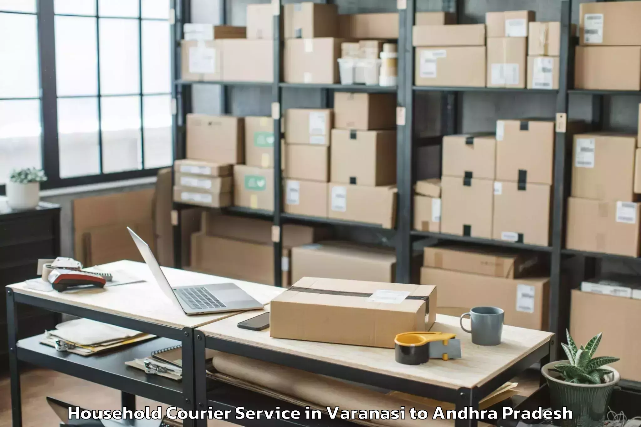 Book Varanasi to Garugubilli Household Courier Online